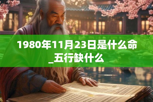 1980年11月23日是什么命_五行缺什么