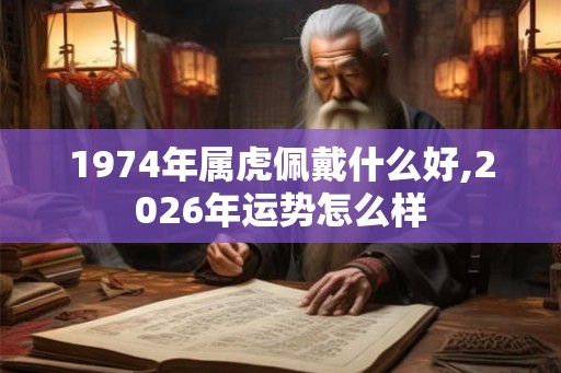 1974年属虎佩戴什么好,2026年运势怎么样