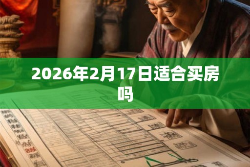 2026年2月17日适合买房吗