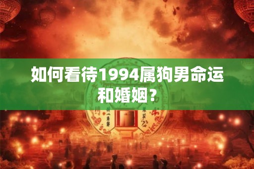 如何看待1994属狗男命运和婚姻? 如何看待1994属狗男命运和婚姻?