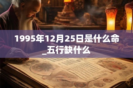 1995年12月25日是什么命_五行缺什么