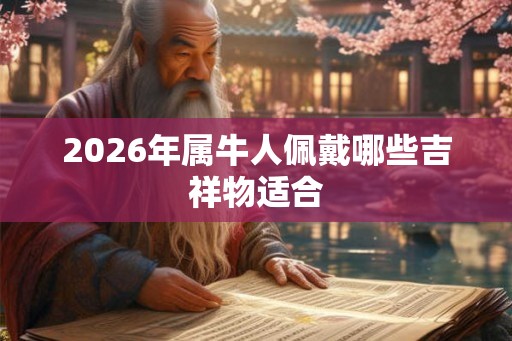 2026年属牛人佩戴哪些吉祥物适合