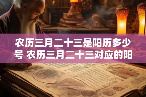 农历三月二十三是阳历多少号 农历三月二十三对应的阳历日期是几号 农历三月二十三是阳历多少号 农历三月二十三对应的阳历日期是几号