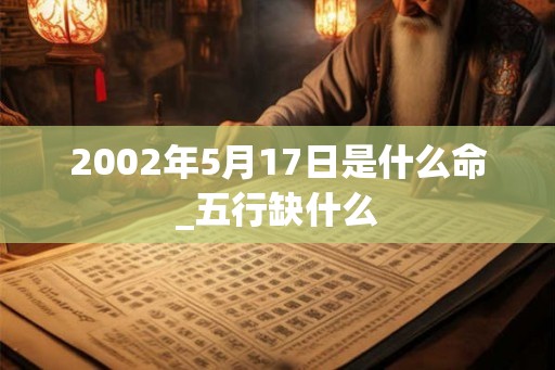 2002年5月17日是什么命_五行缺什么