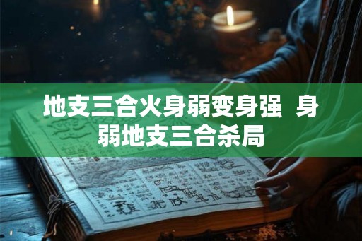 地支三合火身弱变身强  身弱地支三合杀局