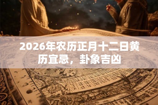 2026年农历正月十二日黄历宜忌,卦象吉凶 2026年农历正月十二日黄历宜忌,卦象吉凶