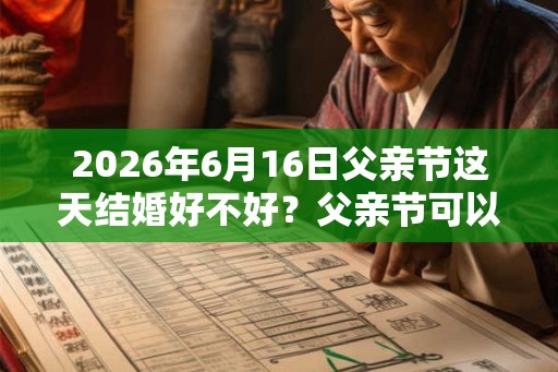 2026年6月16日父亲节这天结婚好不好?父亲节可以办喜事吗? 2026年6月16日父亲节这天结婚好不好?父亲节可以办喜事吗?