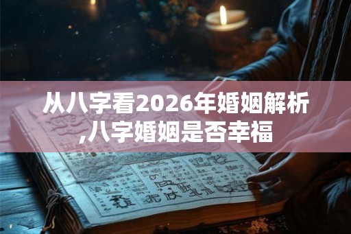 从八字看2026年婚姻解析,八字婚姻是否幸福