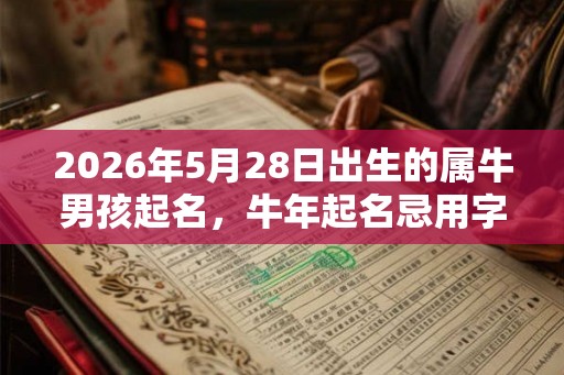 2026年5月28日出生的属牛男孩起名，牛年起名忌用字一览！