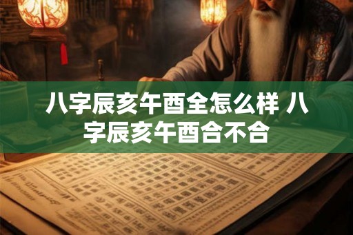 八字辰亥午酉全怎么样 八字辰亥午酉合不合