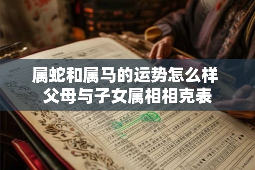 属蛇和属马的运势怎么样 父母与子女属相相克表