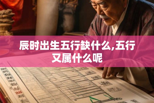 辰时出生五行缺什么,五行又属什么呢 辰时出生五行缺什么,五行又属什么呢