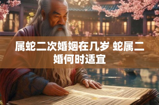 属蛇二次婚姻在几岁 蛇属二婚何时适宜