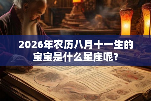2026年农历八月十一生的宝宝是什么星座呢？