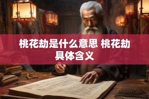 桃花劫是什么意思 桃花劫具体含义