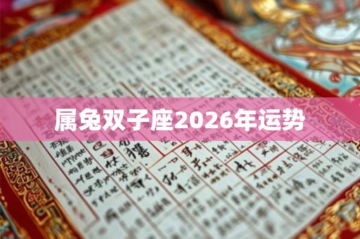 属兔双子座2026年运势