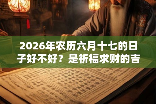 2026年农历六月十七的日子好不好？是祈福求财的吉日吗？