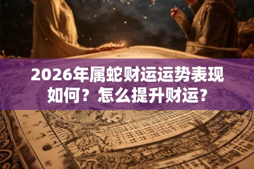 2026年属蛇财运运势表现如何？怎么提升财运？