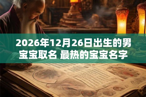 2026年12月26日出生的男宝宝取名 最热的宝宝名字