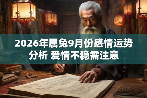2026年属兔9月份感情运势分析 爱情不稳需注意