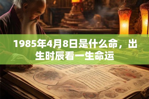 1985年4月8日是什么命，出生时辰看一生命运