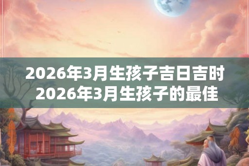 2026年3月生孩子吉日吉时 2026年3月生孩子的最佳时机是什么