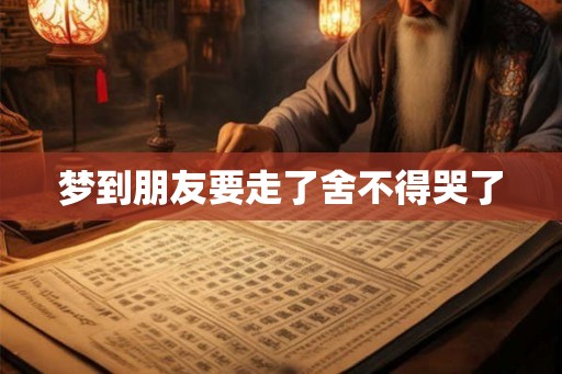 梦到朋友要走了舍不得哭了