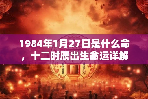 1984年1月27日是什么命，十二时辰出生命运详解