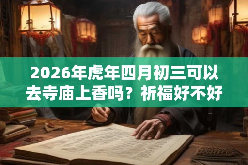 2026年虎年四月初三可以去寺庙上香吗？祈福好不好？