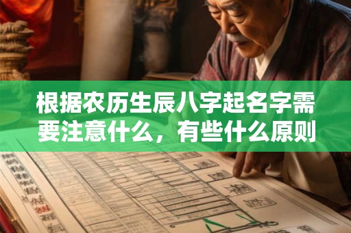 根据农历生辰八字起名字需要注意什么，有些什么原则呢
