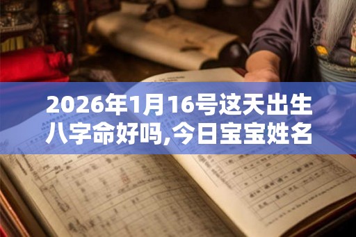 2026年1月16号这天出生八字命好吗,今日宝宝姓名解析
