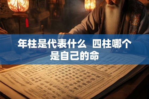 年柱是代表什么  四柱哪个是自己的命