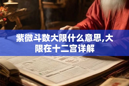 紫微斗数大限什么意思,大限在十二宫详解 紫微斗数大限什么意思,大限在十二宫详解