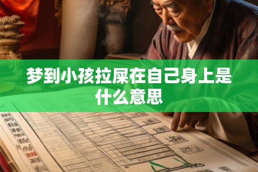 梦到小孩拉屎在自己身上是什么意思 梦到小孩拉屎在自己身上是什么意思