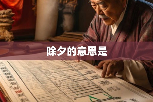 除夕的意思是