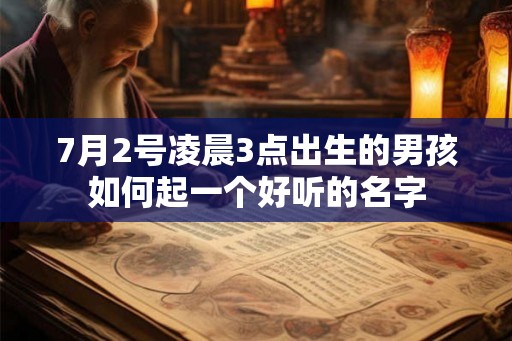 7月2号凌晨3点出生的男孩如何起一个好听的名字 7月2号凌晨3点出生的男孩如何起一个好听的名字