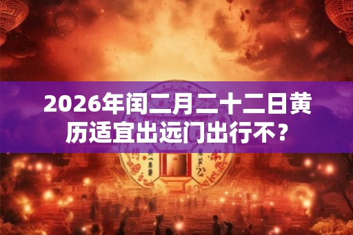 2026年闰二月二十二日黄历适宜出远门出行不？
