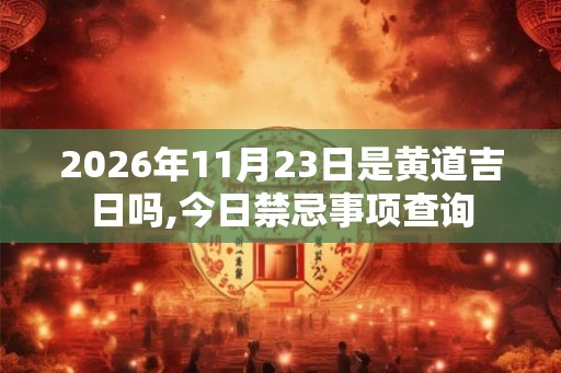 2026年11月23日是黄道吉日吗,今日禁忌事项查询