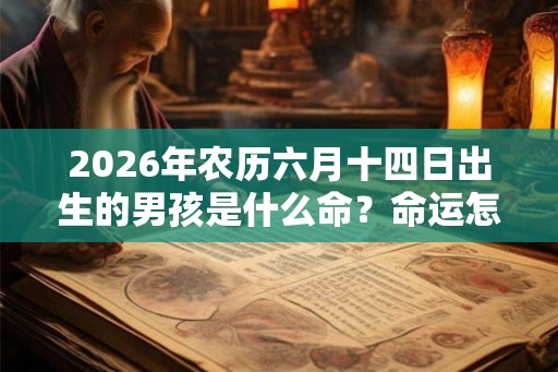 2026年农历六月十四日出生的男孩是什么命？命运怎么样？