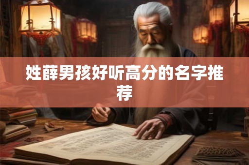 姓薛男孩好听高分的名字推荐