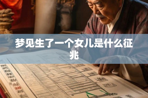 梦见生了一个女儿是什么征兆