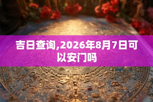 吉日查询,2026年8月7日可以安门吗 吉日查询,2026年8月7日可以安门吗
