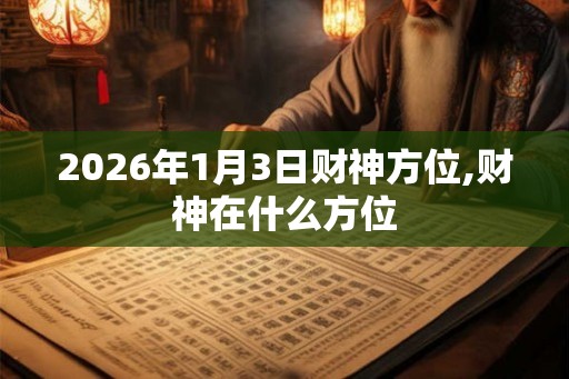 2026年1月3日财神方位,财神在什么方位