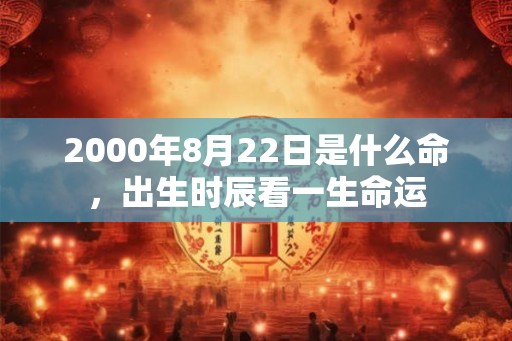 2000年8月22日是什么命，出生时辰看一生命运