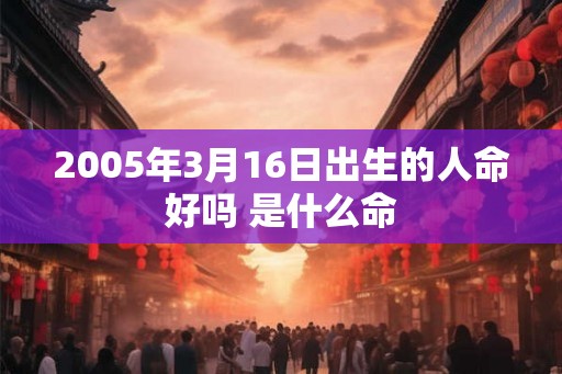 2005年3月16日出生的人命好吗 是什么命