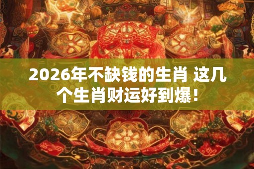 2026年不缺钱的生肖 这几个生肖财运好到爆！