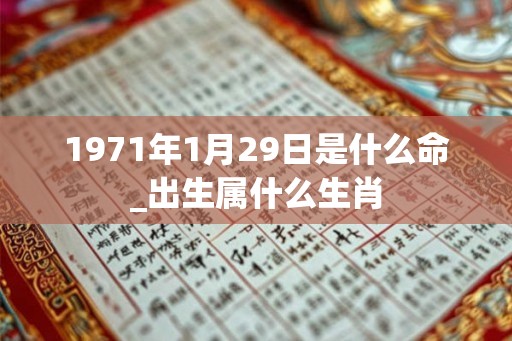 1971年1月29日是什么命_出生属什么生肖