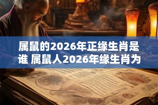 属鼠的2026年正缘生肖是谁 属鼠人2026年缘生肖为何