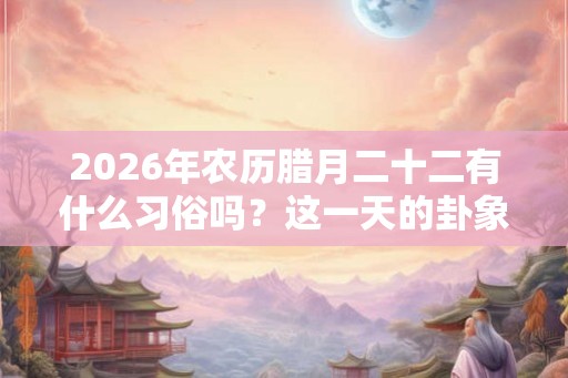 2026年农历腊月二十二有什么习俗吗？这一天的卦象怎么样？