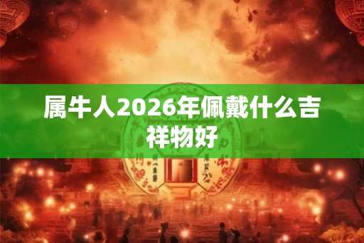 属牛人2026年佩戴什么吉祥物好